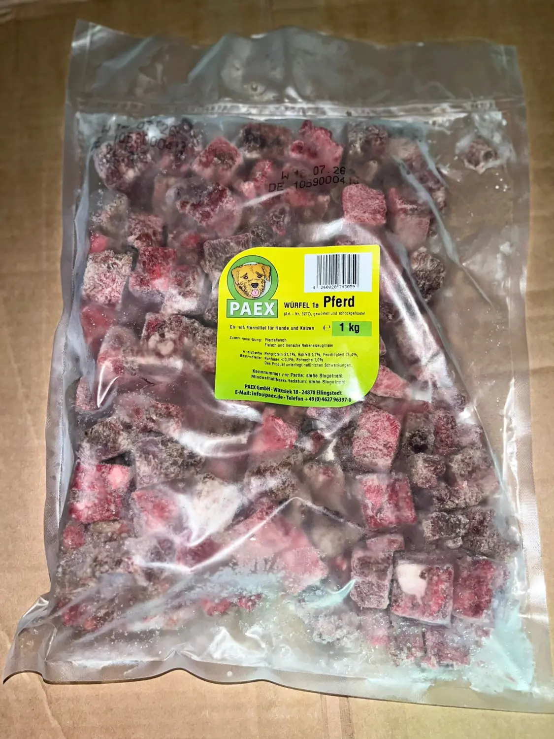 Canarius, Hundefutterpackung