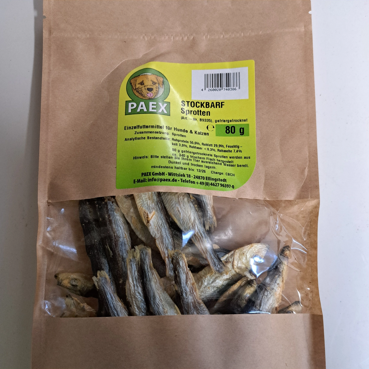 Canarius, Hundefutter, Kekspackung