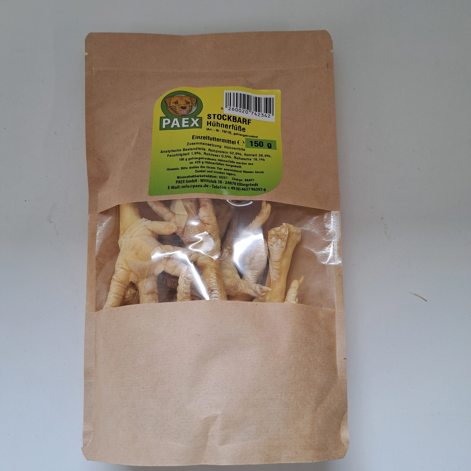 Canarius, Hundefutter, Kekspackung