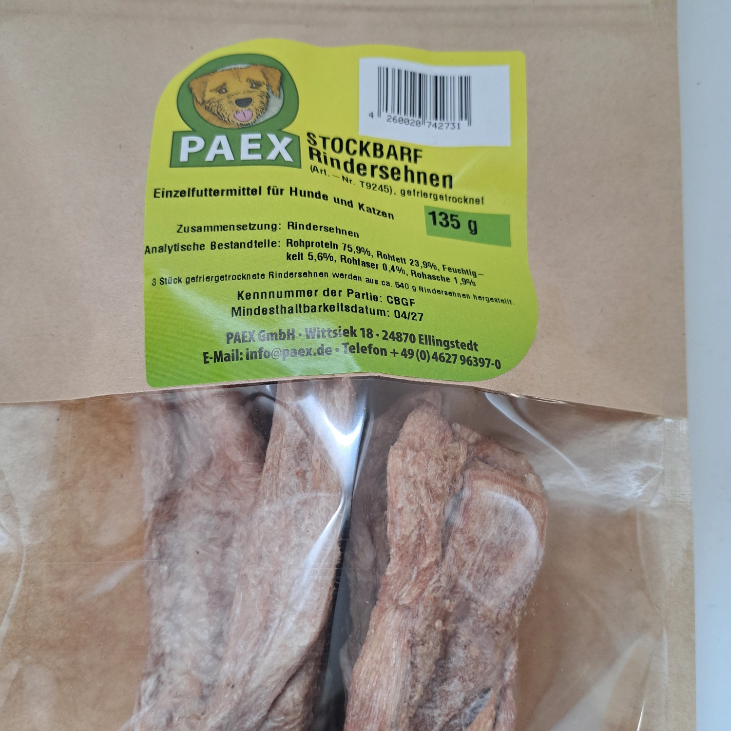 Canarius, Hundefutter, Kekspackung